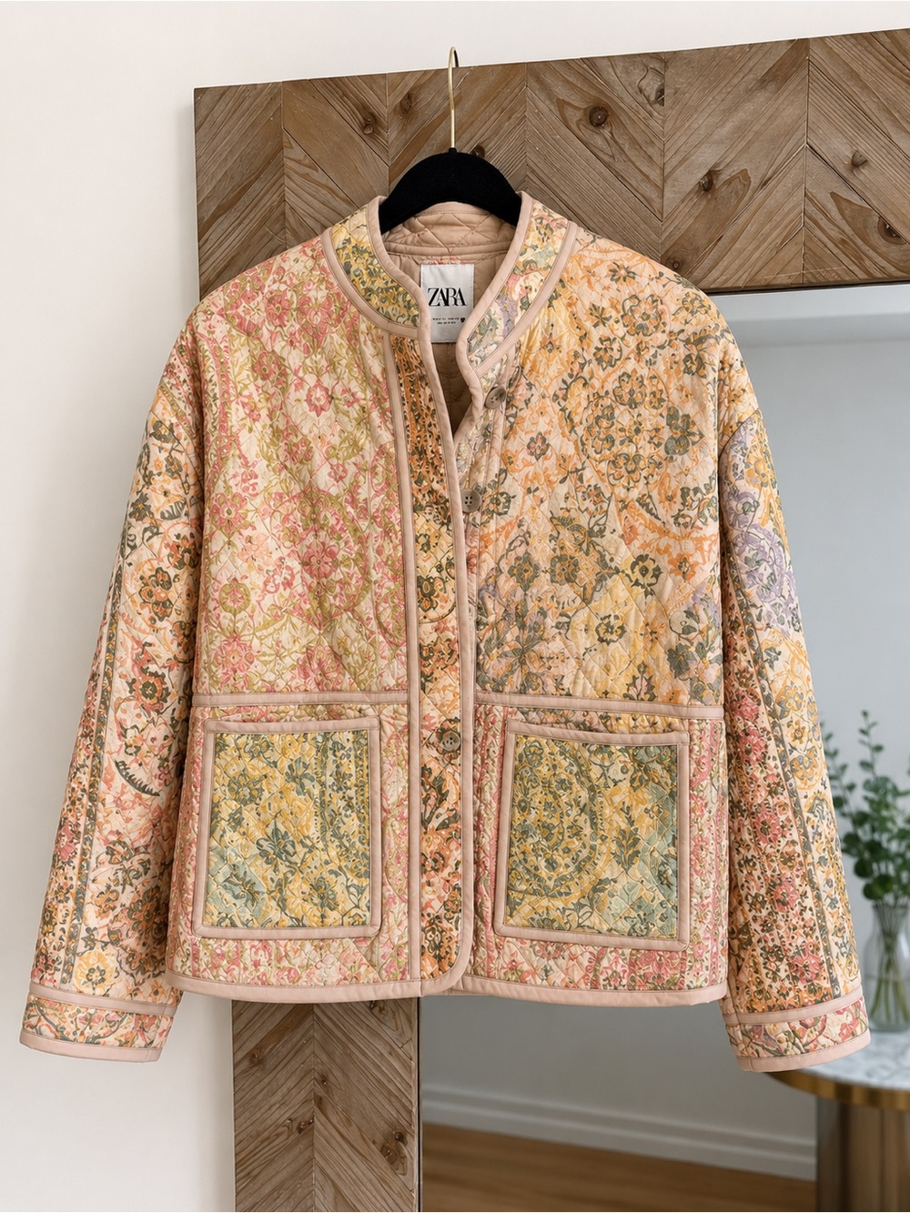 NWOT Zara Limited Edition Quilted Paisley Patchwork Jacket Rare Size M